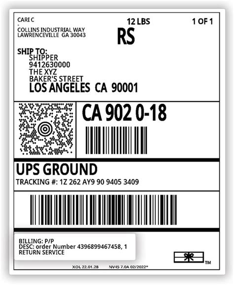 chanel return shipping label.